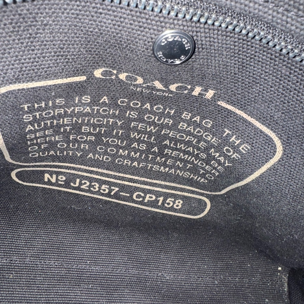 Coach Black Canvas Tote Bag - Picture 4 of 6